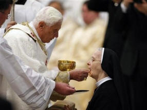 H.H. Benedict XVI with religious