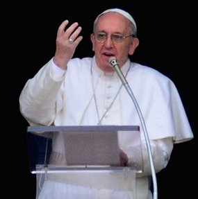 H.H. Francis giving the Angelus