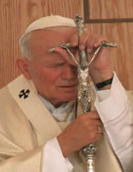 Blessed John Paul II with cross