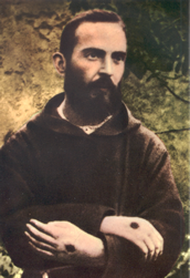 Padre Pio with Stigmata