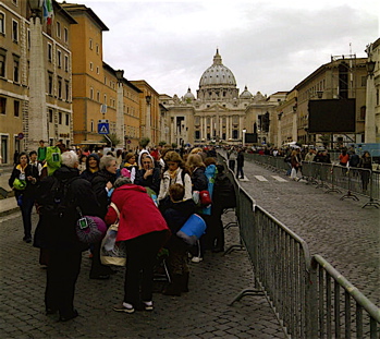 Pilgrims in the Plaza